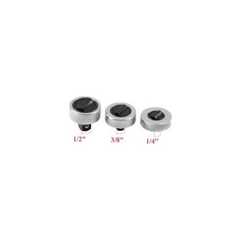 Mini-Ratschen-Steckschlüssel, Ganzstahlkonstruktion, umkehrbarer Fingergriff, 1/4", 3/8" und 1/2" Antrieb, 3-teiliges Set - Crezuo