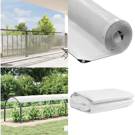 vidaXL Bâche transparente avec œillets 1x10 m polyéthylène (1/5)