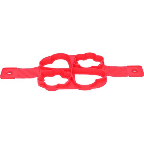 Wiederverwendbare rote Antihaft-Eierform für Pfannkuchen, Backutensil, wiederverwendbare Eierform (Typ 3) (1/5)