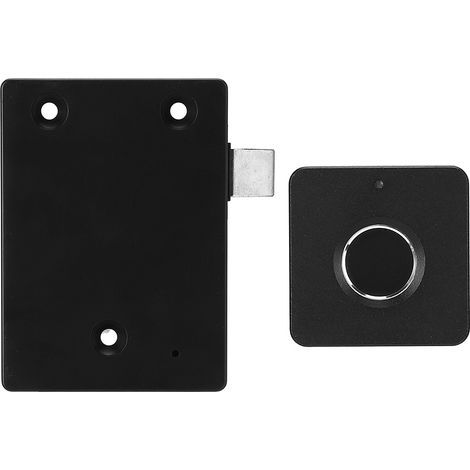 Serrure biométrique à empreinte digitale antivol sans clé pour tiroir, armoire ou penderie (argent) (1/5)