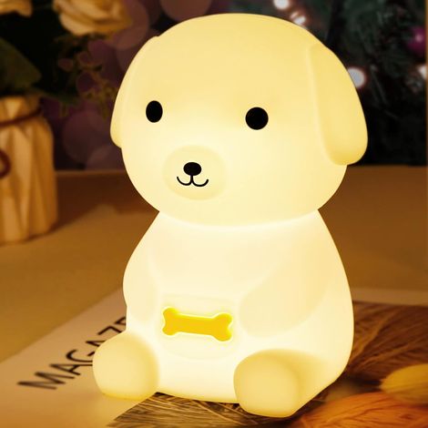 Veilleuse pour enfants, lampe de chevet bébé en silicone, veilleuse portable USB, décoration pour chambre d'enfant, lumière statique tactile (1/5)