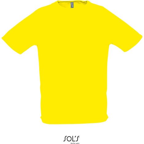 Camiseta Hombre Manga Raglán SOL'S SPORTY XXL Limón