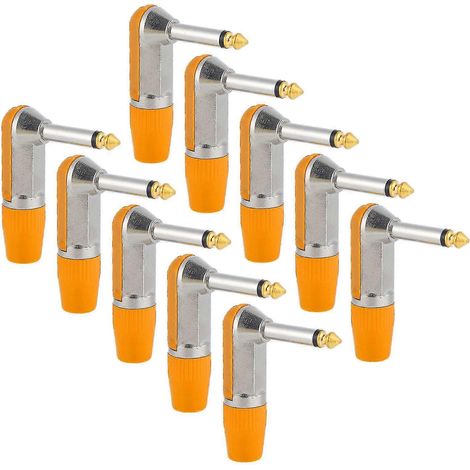 Cet adaptateur XLR coudé à 10 broches et prise audio 6,35 mm est résistant à la corrosion, durable et convient aux casques audio, au karaoké, aux systèmes audio domestiques, aux guitares, etc. (1/5)