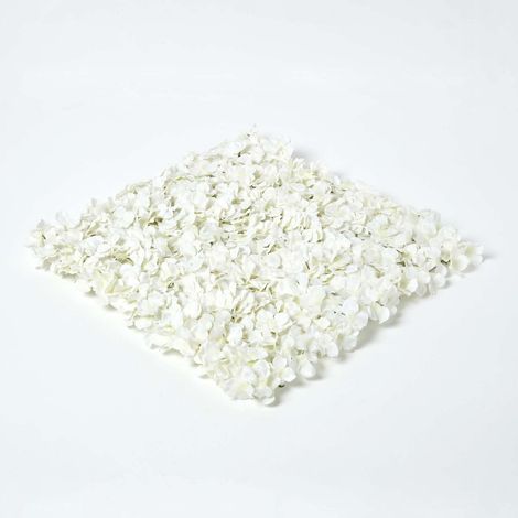 HOMESCAPES Cream Hydrangea Flower Wall Tile 50 x 50 cm (1/5)