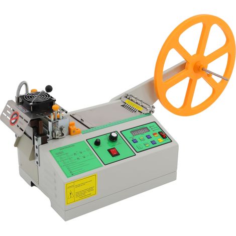 Machine de découpe Automatique de Ruban à Fermeture éclair, Machine de découpe de Sangle, Coupe-Ruban Automatique Chaud et Froid 500 W 96 mm, for Rubans Chauds et froids (1/5)