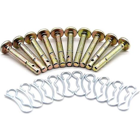 Lot de 10 goupilles de cisaillement et goupilles fendues de rechange pour souffleuse à neige (1/5)