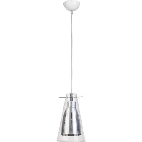 Ceiling Lamp - Pendant Lamp - Steel and Glass - Apolo Steel (1/5)