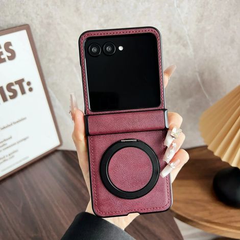 Étui pour téléphone (Violet, Motorola Razr 40), étui de protection en cuir souple avec charnière magnétique, résistant aux rayures et à l'usure