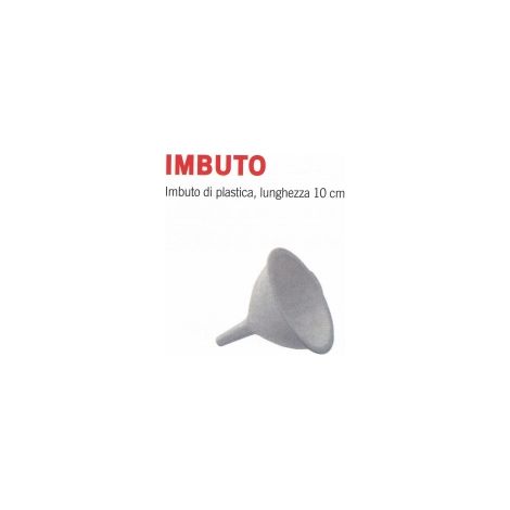 Embudo de plástico longitud 10 cm código 004655