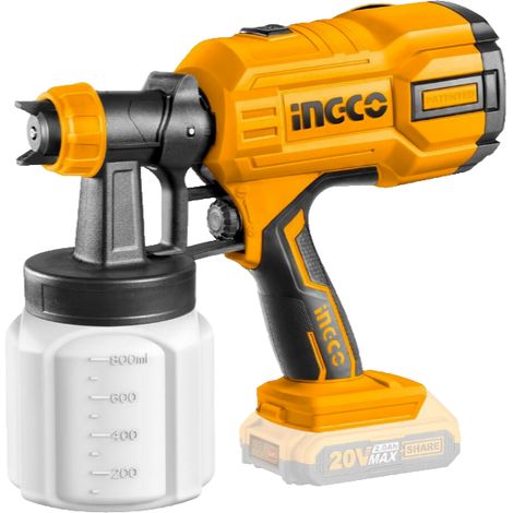 Pistola a spruzzo a batteria Aerografo 20 V Verniciatore spray Solo corpo ingco CSGLI2003 (1/5)