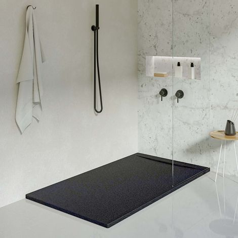 KOES - Receveur de douche en résine modèle LIENA – 80x100 – Anthracite RAL 7016 (1/5)