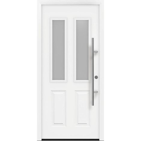 Hörmann Ecostar Haustür "ISOPRO Secur IPS 410S", verkehrsweiß (RAL 9016), 110 x 210 cm (B x H), DIN Rechts