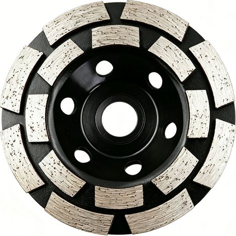 Disque Diamant,Meule assiette diamantée 125mm - BRSCHNITT béton universel 125 mm x 22,2 mm meule double rangée