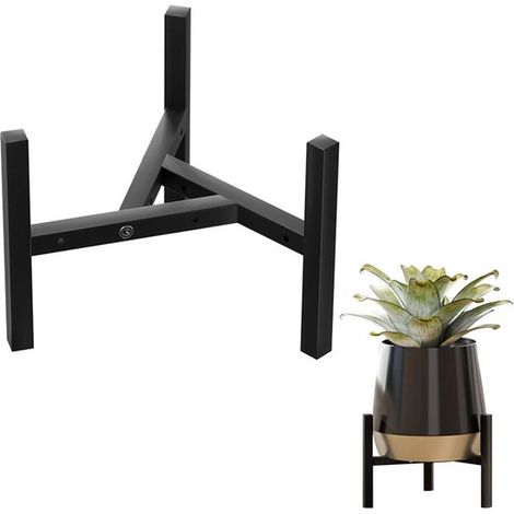 Support de pot de fleurs – Noir – Réglable 20-32 cm – Plantenstandaard – Décoration (1/5)