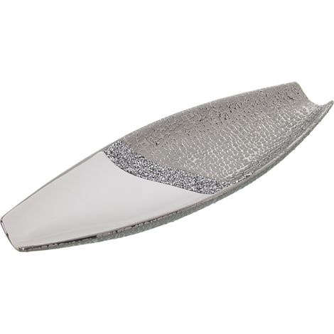 Weiß/silber/glänzendes Keramikzentrum 45x16x6cmpour Alle Stile, um zu Hause eine Note zu verleihen (1/2)