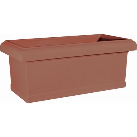 Cassetta Resina Liscia Rettangolare cm. 60 Terracotta
