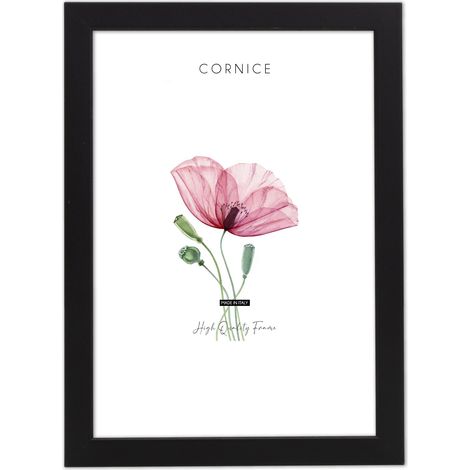 Lupia Cornice Portafoto SIMPLE NERA in Legno per Foto Poster e Stampe 1PZ 50x70 cm (1/4)