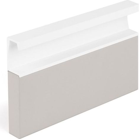 tirador de embutir six. aluminio. para mueble. . longitud 597mm - viefe largo 597 acabado blanco mate (1/3)