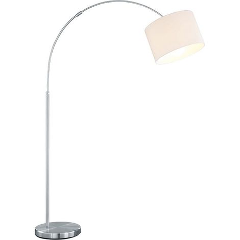 Lampada Piantana Terra Giovanile Arco H 215 cm Paralume Bianco GD Trio (1/4)