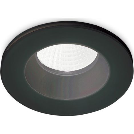 Downlight Encastré Rond Noir IP65, 3000K, 8W (1/2)