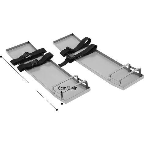 Pedana inginocchiata in cemento, resistente acciaio inox, con supporto per le dita dei piedi integrato, colore argento. (1/2)
