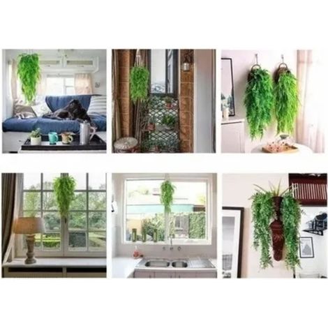 Feuillage Artificiel Persan - Kit 2 Branches avec 69 Feuilles de Décor Végétal en Plastique Lavable pour Jardin, Balcon, Mur Intérieur/Extérieur (1/5)