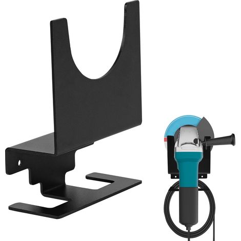 Support pour Meuleuse D'angle, Support Mural Rangement pour Meuleuse Tailleur Polisseuse avec Accroche Cordon, Rangement Accroche Organisateur avec Vis de Fixation, Noir (1/5)