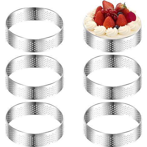 6 x 6 x Round Cake Cutters for Muffins, Pies and Crumpets (1/5)