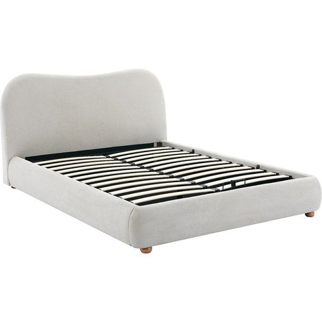 Lit coffre 120 x 190 cm - Tissu - Beige - VANARI (1/5)