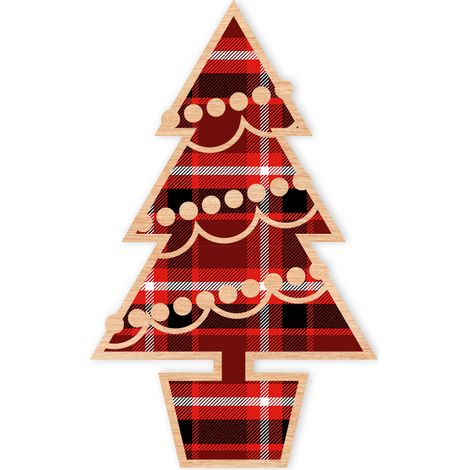 DECORAZIONI IN LEGNO PER ALBERO DI NATALE D44 Albero di Natale (1/2)
