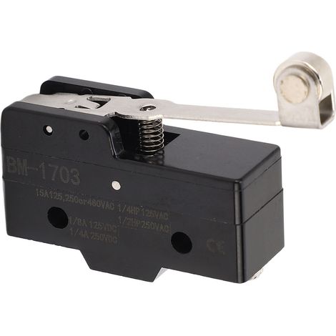 2 Stück Mikro-Endschalter, Kupferleiter, Silberkontakt, Scharnierrollenhebelschalter, Schließer (NO+NC), 250 V AC (1/5)
