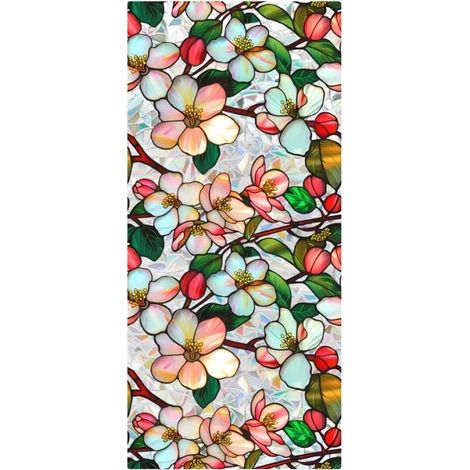Film de confidentialité pour fenêtres, effet vitrail, protection UV, G, 43cm x 100cm-f (1/2)