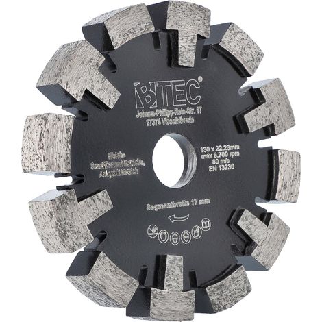 Diamant-Fräser/Räumscheibe Ø 130 mm, 17 mm abrasiv