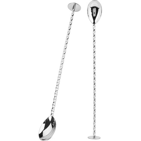 Cuillère à Cocktail en Acier Inoxydable avec Long Manche pour Boissons et Café (1/5)