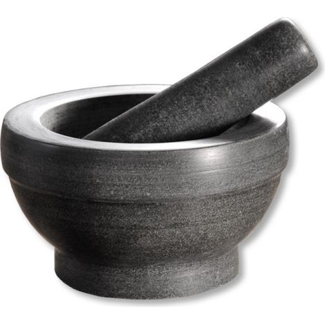 Kesper Mortier et pilon de cuisine en granite noir 16 cm (1/5)