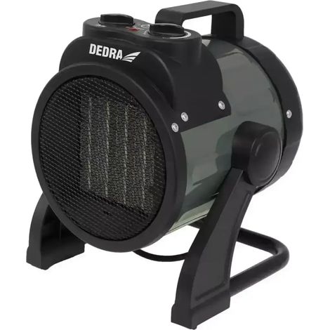 Chauffage Électrique PTC 2 kW (2000W) – Canon à Air Chaud Céramique Sécurisé 230V – Économique, Thermostat pour Garage, Atelier, Bureau Portable Noir (1/5)