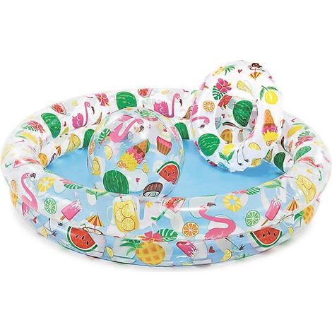 Jeu d'extérieur - Piscine + Bouée + Ballon - Diamètre : 122 cm (1/5)