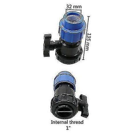 Raccord de tuyau de diamètre extérieur 32 mm, raccord en T droit, raccord coudé, adaptateur de bouchon de vanne, raccord de tuyau d'irrigation de jardin (1/5)