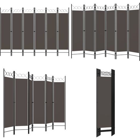 6-tlg. Raumteiler Anthrazit 240 x 180 cm - Raumteiler - Dekorationsartikel - Wohnaccessoires - Trennwandsystem - Privacy Screen - Home & Living (1/5)