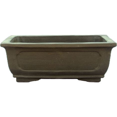 Vaso per bonsai rettangolare in gres 33,5x25x12 cm - GL11a