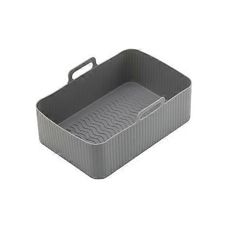 Airfryer-Einlage, lebensmittelechtes Silikon, antihaftbeschichtet, wiederverwendbar, für Airfryer, leicht zu reinigen, spülmaschinenfest (rechteckig)