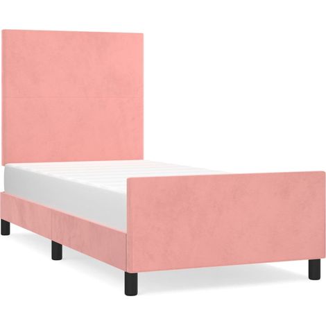 Maison Exclusive - Cadre de lit sans matelas rose 90x190 cm velours