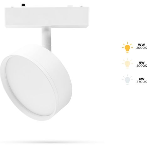 Faretto bianco a fascio largo da 9W 9BF1 per binari SLIM TRACK e FiberFLEX 48VDC 3CCT 3000K, 4000K, 5700K  9W (1/5)