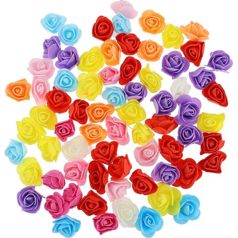 Roses Artificielles en Écume et PE Couleur Aléatoire 200 Pièces Ornement Floral Créatif pour Décoration de Mariage et Accessoires DIY pour Scène Photo Esthétique (1/5)