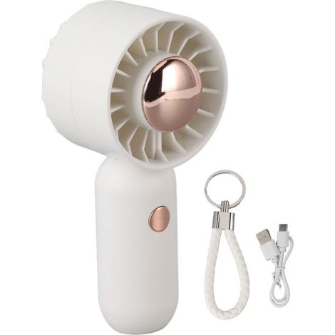 Ventilateur de Poche USB Rechargeable pour Étudiants - Portable et Léger - Blanc (1/5)
