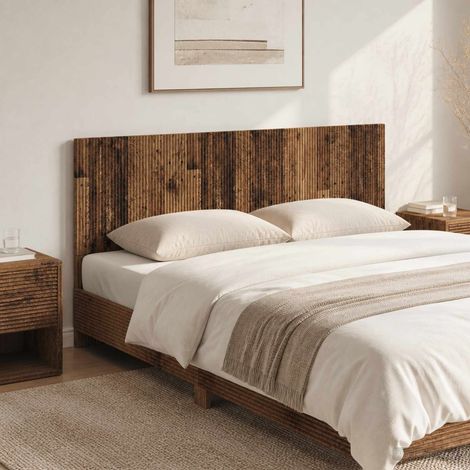 vidaXL Cabecero montada en la pared ARNHEM Madera envejecida (1/5)