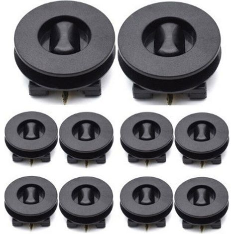 10pcs Tapis de voiture Tapis de fixation Tapis anti-slip Twist Clip en plastique Fixation Fixation Noir Dual Couche Retraite Pinces Porte-pinces (1/4)