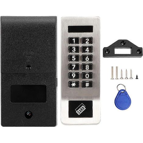 Serrure électronique à combinaison numérique, serrure de porte à carte de sécurité pour la maison, adaptée aux armoires de rangement de sauna. (1/4)