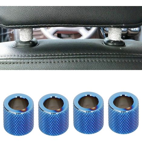 4 colliers de repose-tête strass universels pour voiture, SUV, camion - Décoration intérieure bleue (1/5)