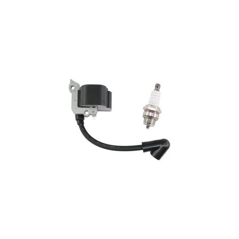 Bobine d'allumage avec bougie d'allumage pour Stihl FS38 FS46 FS45 FS55 FC55 FC55Z FC55-DZ HL45 HL45Z HL45-DZ HS45 HS45Z KM55 KM55RZ KM55C KM55R Tronçonneuse de rechange 4140 400 1308 H559
